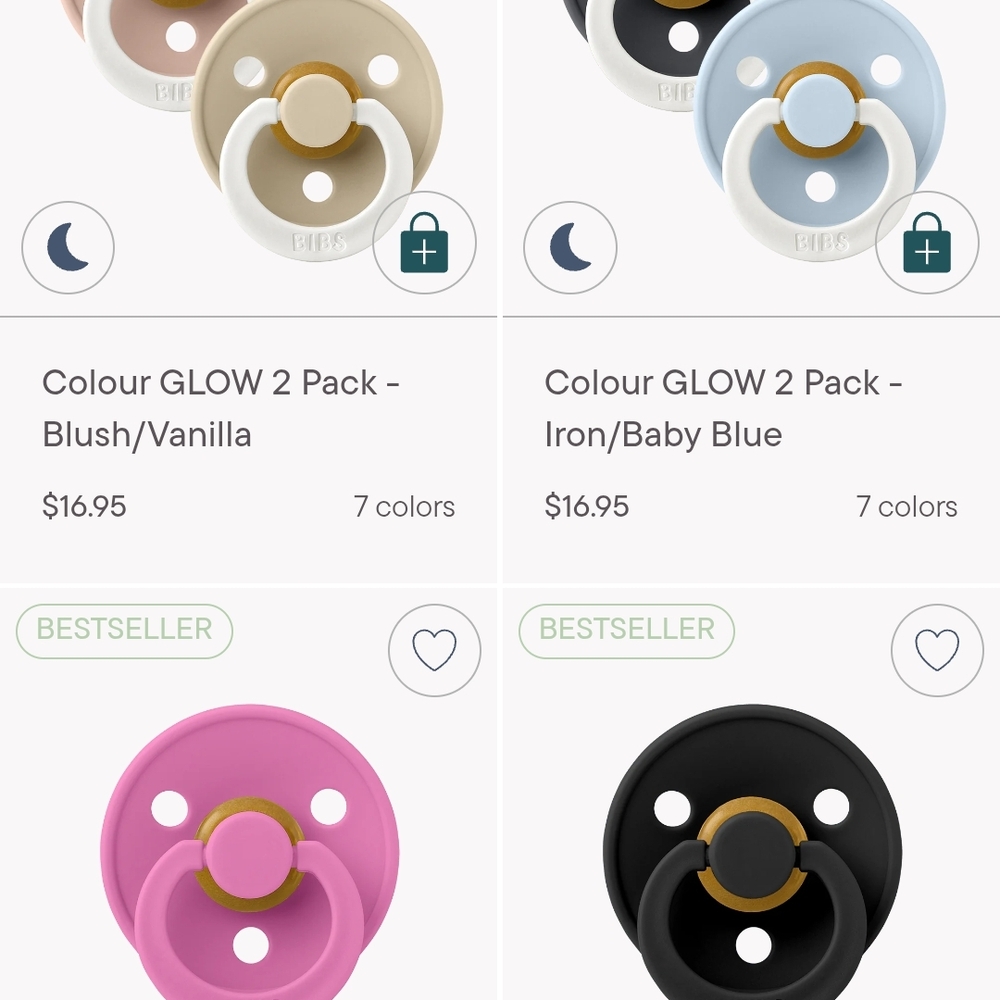 Bibs Assorted Color Pacifier Set - Picture 3 of 3